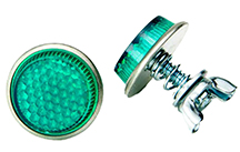 GREEN LICENSE PLATE REFLECTORS