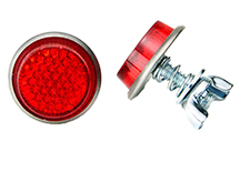 RED LICENSE PLATE REFLECTORS
