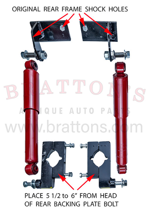 NO DRILLING MODERN SHOCK & MOUNTING SET REAR ONLY