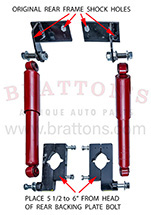 NO DRILLING MODERN SHOCK & MOUNTING SET REAR ONLY