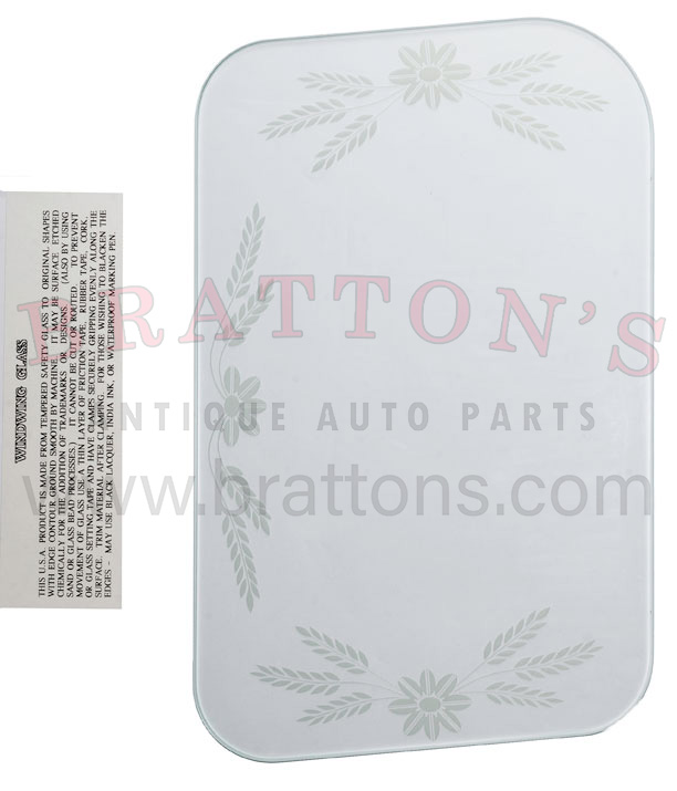 30-31 DELUXE OPEN CAR ETCHED WINDWING GLASS