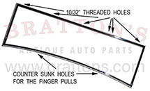 30-31 STANDARD CHROME PLATED - OPEN WINDSHIELD FRAME