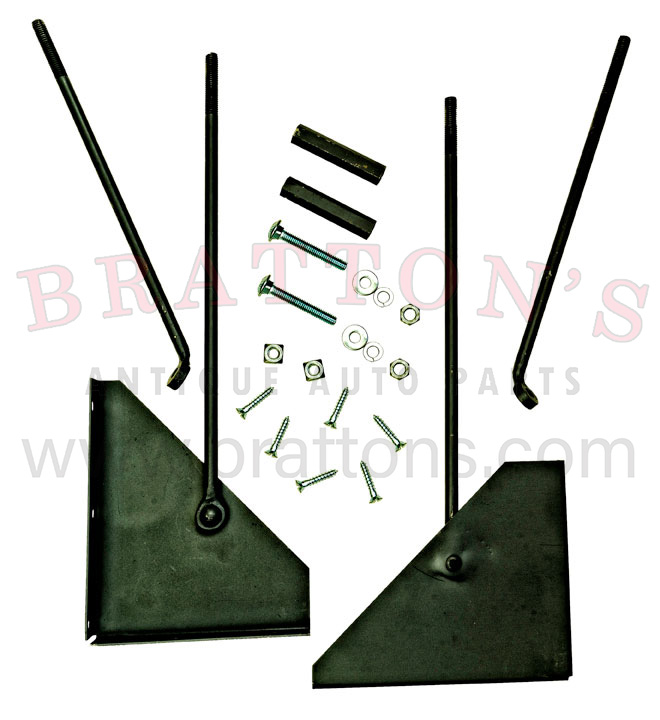 29-30 68 A&B CABRIOLET DOOR PILLAR - SUBRAIL SUPPORT BRKTS