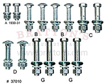 30-31 FORDOR SEDAN & S/W BODY TO FRAME BOLT SET