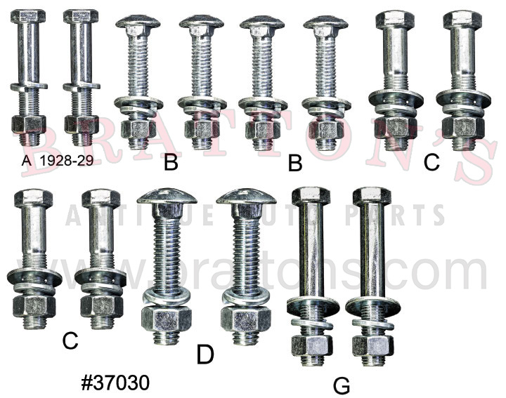 28-29 ROADSTER BODY TO FRAME BOLT SET