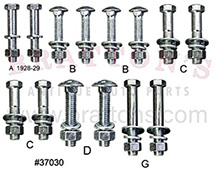 28-29 ROADSTER BODY TO FRAME BOLT SET