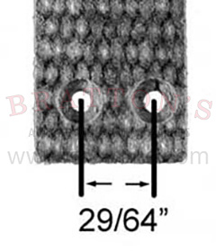 PRE-DRILLED  EMERGENCY LINING TOP 1/2 INCH CENTER HOLE TO CENTER HOLE