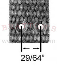 PRE-DRILLED  EMERGENCY LINING TOP CENTER HOLE TO CENTER HOLE
