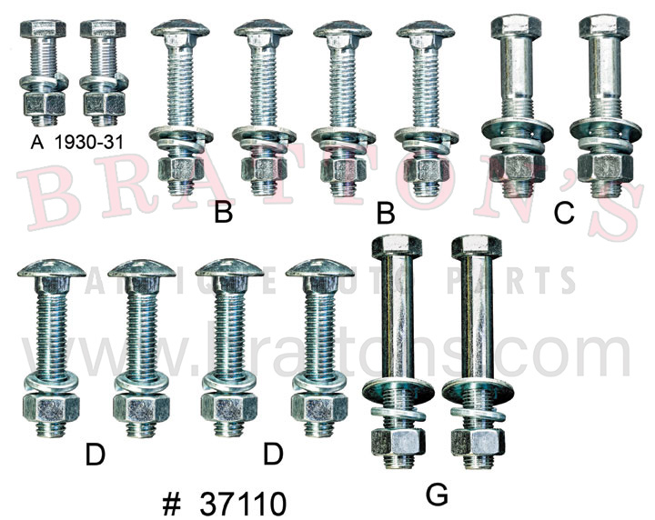 30-31 PHAETON BODY TO FRAME BOLT SET