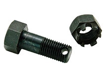 TAIL PIPE CLAMP BOLT AND CASTLE NUT MARCH 1929-31