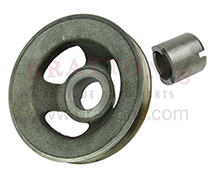 TWO PIECE CRANKSHAFT PULLEY